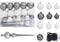 vidaXL - 61-delige - Kerstballenset - met - piek - en - 150 - LED's - wit - en - grijs