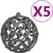 vidaXL - 61-delige - Kerstballenset - met - piek - en - 150 - LED's - wit - en - grijs