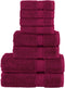 vidaXL - 8-delige - Handdoekenset - SOLUND - 600 - g/m² - bordeauxrood
