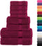 vidaXL - 8-delige - Handdoekenset - SOLUND - 600 - g/m² - bordeauxrood
