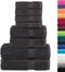 vidaXL - 8-delige - Handdoekenset - SOLUND - 600 - g/m² - antracietkleurig