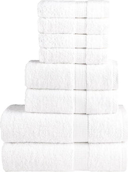 vidaXL - 8-delige - Handdoekenset - SOLUND - 600 - g/m² - wit