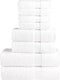 vidaXL - 8-delige - Handdoekenset - SOLUND - 600 - g/m² - wit