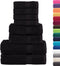 vidaXL - 8-delige - Handdoekenset - SOLUND - 600 - g/m² - zwart
