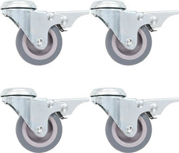 vidaXL - 8 - st - Zwenkwielen - met - boutgaten - 50 - mm