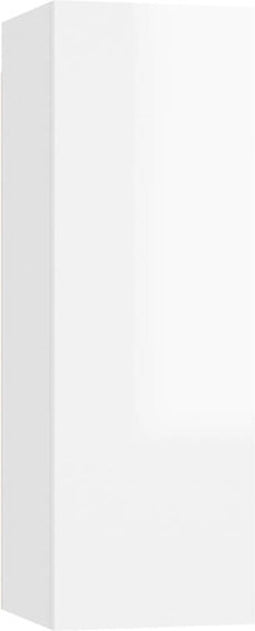 vidaXL - 803356 - - Tv-meubel - 30,5x30x90 - cm - hoogglans - wit - bewerkt - hout