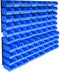 vidaXL - 96-delige - Opslagbakkenset - met - wandpanelen - blauw