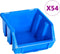 vidaXL - 96-delige - Opslagbakkenset - met - wandpanelen - blauw