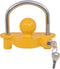 vidaXL - Aanhangwagenslot - met - 2 - sleutels - staal - en - aluminiumlegering - geel