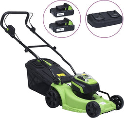 vidaXL - Accugrasmaaier - met - 2 - accu's - 20 - V - 2000 - mAh - Li-ion