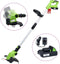 vidaXL Accugrastrimmer met accu 20 V 1500 mAh Li-ion