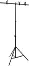 vidaXL Achtergrondstandaard T-vormig 151x60x(70-200) cm zwart