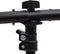 vidaXL Achtergrondstandaard T-vormig 151x60x(70-200) cm zwart