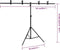 vidaXL Achtergrondstandaard T-vormig 151x60x(70-200) cm zwart