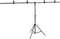 vidaXL Achtergrondstandaard T-vormig 201x60x(70-200) cm zwart