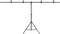 vidaXL Achtergrondstandaard T-vormig 201x60x(70-200) cm zwart