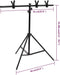 vidaXL Achtergrondstandaard T-vormig 91x60x(70-200) cm zwart