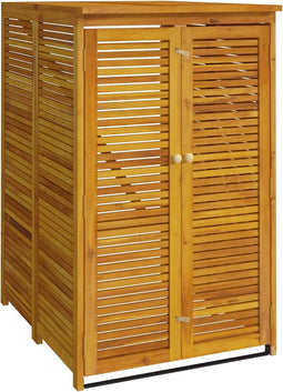 vidaXL - Afvalbakberging - enkel - 70x89x117 - cm - massief - acaciahout