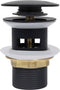 vidaXL - Afvoer - pop-up - met - overloop - 6,4x6,4x9,1 - cm - zwart