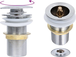 vidaXL - Afvoer - pop-up - zonder - overloop - 6,4x6,4x9,1 - cm - chroomkleurig
