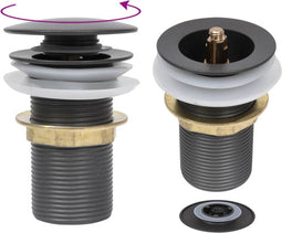 vidaXL - Afvoer - pop-up - zonder - overloop - 6,4x6,4x9,1 - cm - grijs