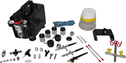 vidaXL Airbrush compressorset met 3 pistolen
