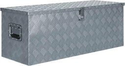 vidaXL - Aluminium - kist - 110,5x38,5x40 - cm - zilverkleurig