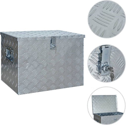 vidaXL - Aluminium - kist - 610x430x455 - mm - zilverkleurig