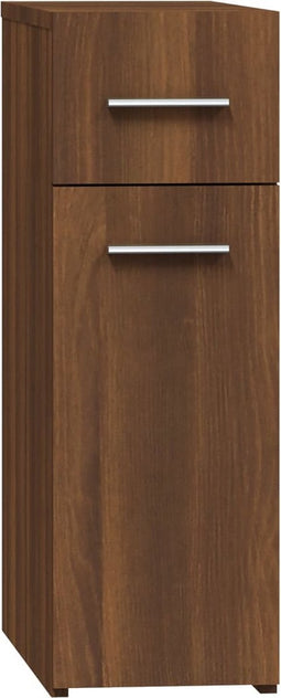 vidaXL - Apothekerskast - 20x45,5x60 - cm - bewerkt - hout - bruineikenkleurig