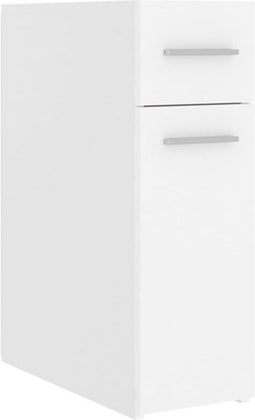 vidaXL - Apothekerskast - 20x45,5x60 - cm - bewerkt - hout - wit