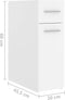 vidaXL - Apothekerskast - 20x45,5x60 - cm - bewerkt - hout - wit