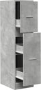 vidaXL - Apothekerskast - 30x41x118 - cm - bewerkt - hout - betongrijs