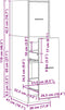 vidaXL - Apothekerskast - 30x41x118 - cm - bewerkt - hout - betongrijs