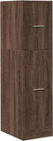 vidaXL - Apothekerskast - 30x41x118 - cm - bewerkt - hout - bruin - eikenkleurig