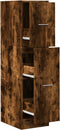 vidaXL - Apothekerskast - 30x41x118 - cm - bewerkt - hout - gerookt - eikenkleurig