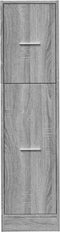 vidaXL - Apothekerskast - 30x41x118 - cm - bewerkt - hout - grijs - sonoma - eiken