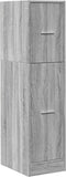 vidaXL - Apothekerskast - 30x41x118 - cm - bewerkt - hout - grijs - sonoma - eiken