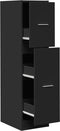 vidaXL - Apothekerskast - 30x41x118 - cm - bewerkt - hout - zwart