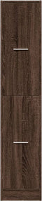 vidaXL - Apothekerskast - 30x41x144,5 - cm - bewerkt - hout - bruin - eikenkleurig