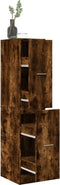 vidaXL - Apothekerskast - 30x41x144,5 - cm - bewerkt - hout - gerookt - eikenkleurig