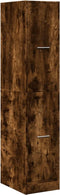 vidaXL - Apothekerskast - 30x41x144,5 - cm - bewerkt - hout - gerookt - eikenkleurig