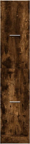 vidaXL - Apothekerskast - 30x41x144,5 - cm - bewerkt - hout - gerookt - eikenkleurig