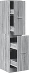 vidaXL - Apothekerskast - 30x41x144,5 - cm - bewerkt - hout - grijs - sonoma - eiken