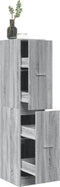 vidaXL - Apothekerskast - 30x41x144,5 - cm - bewerkt - hout - grijs - sonoma - eiken