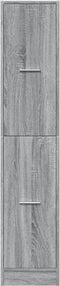 vidaXL - Apothekerskast - 30x41x144,5 - cm - bewerkt - hout - grijs - sonoma - eiken