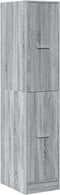 vidaXL - Apothekerskast - 30x41x144,5 - cm - bewerkt - hout - grijs - sonoma - eiken