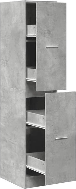 vidaXL - Apothekerskast - 30x41x144,5 - cm - bewerkt - hout - betongrijs