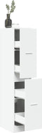 vidaXL - Apothekerskast - 30x41x144,5 - cm - bewerkt - hout - wit