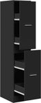 vidaXL - Apothekerskast - 30x41x144,5 - cm - bewerkt - hout - zwart