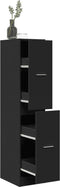 vidaXL - Apothekerskast - 30x41x144,5 - cm - bewerkt - hout - zwart
